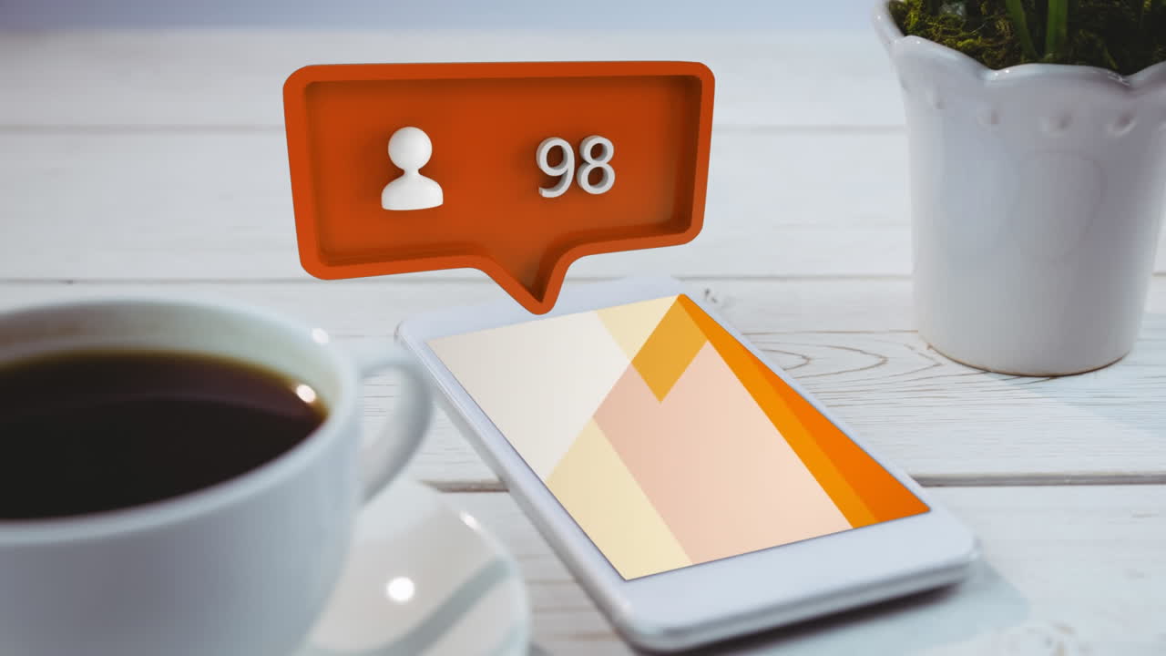 teléfono móvil y un icono de perfil para las redes sociales