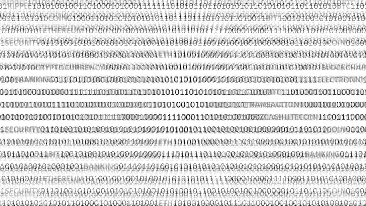 Cryptocurrency on a digital background. Background from a program code and cryptocurrencies