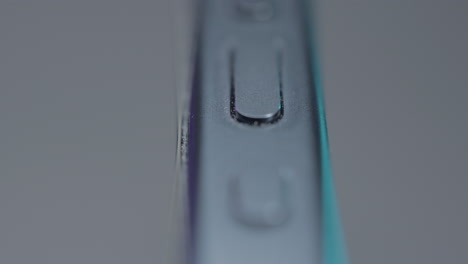 close-up of a smartphone side button