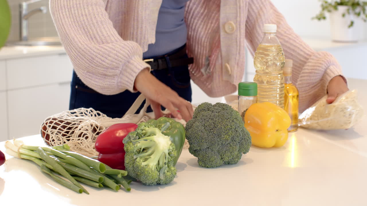 Preparing fresh vegetables and spices on kitchen counter for holiday cooking