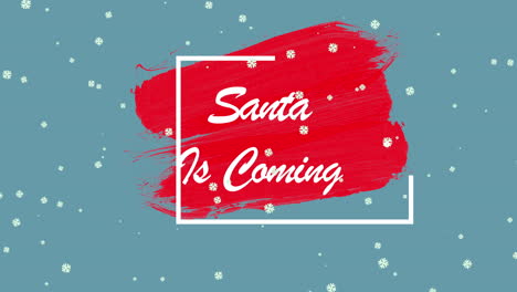 Santa-Is-Coming-with-fall-snow-in-blue-sky