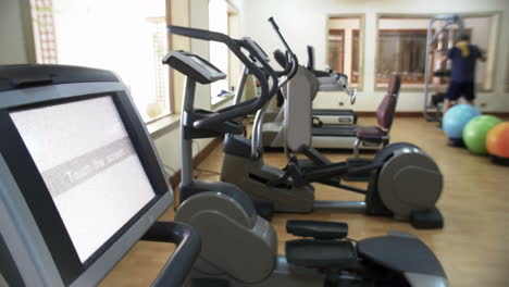 fitness center with exercise machines