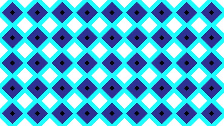 Abstract Geometric Animation of Rotating Blue Squares