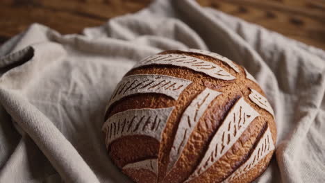 artisan bread on linen