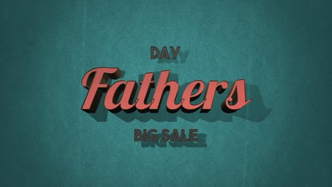 retro fathers day text on green vintage texture in 80s style