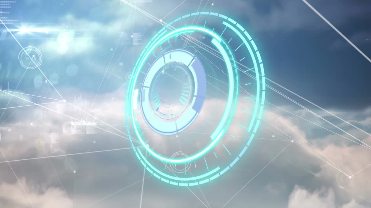 연결 네트워크로 범위 스캐닝의 애니메이션