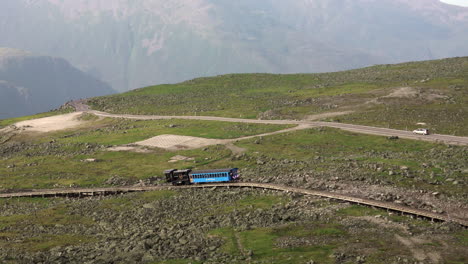 A-cog-railroad-moving-up-Mount-Washington-in-New-Hampshire