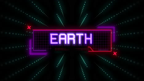 día de la tierra en pantalla digital con elementos hud
