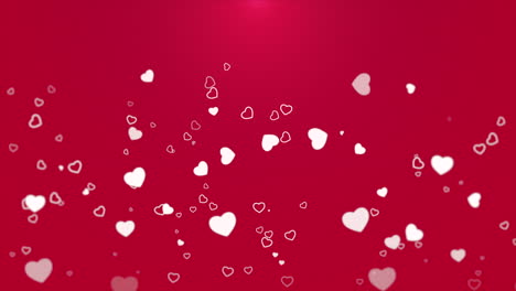 día de san valentín fondo brillante animación corazón romántico 15