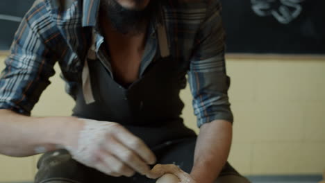 a potter at work