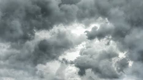 gruesas nubes grises flotaban en el cielo