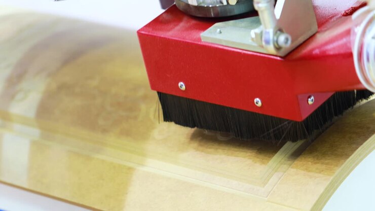 CNC woodworking wood processing machine, modern technology in the industry.