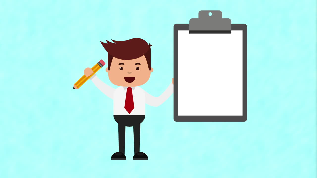 Businessman with Clipboard and Pencil