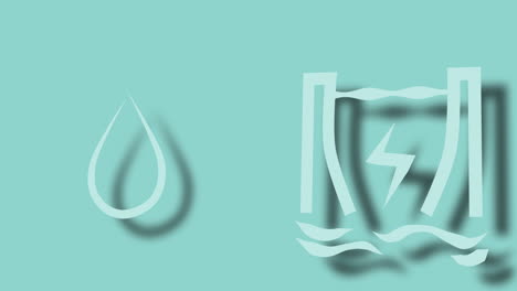 water and electricity icon: a symbol of hydropower