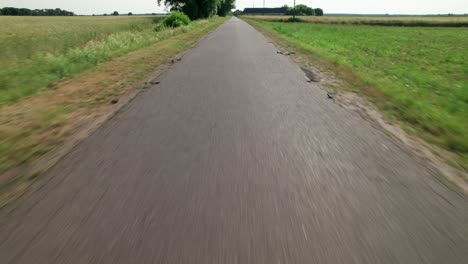 empty road ride, tilt up camera movement