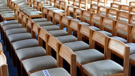 shot of religious chapel or funeral home for funeral service