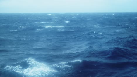 rough ocean and waves at sea, choppy blue water background and ocean swell on a cruise ship boat trip crossing drakes passage to antarctica, across the water to antarctic peninsula from ushuaia