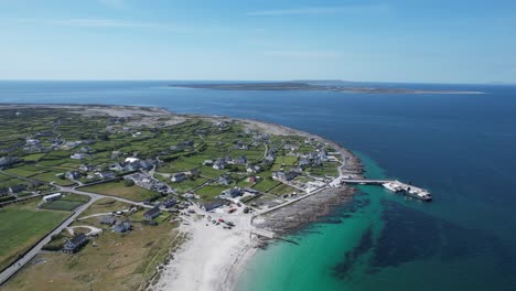 aran island inisheer harbour landing place for ferry from doolin will atlantic way ireland in summer