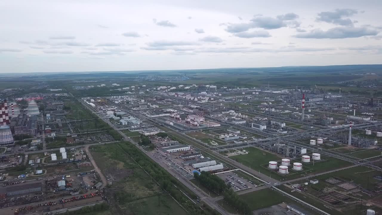 Vista aerea di un grande complesso industriale