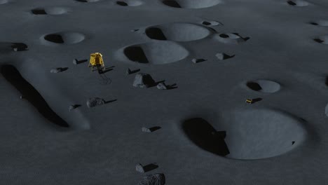 3d animation of the indian lunar rover on the moon