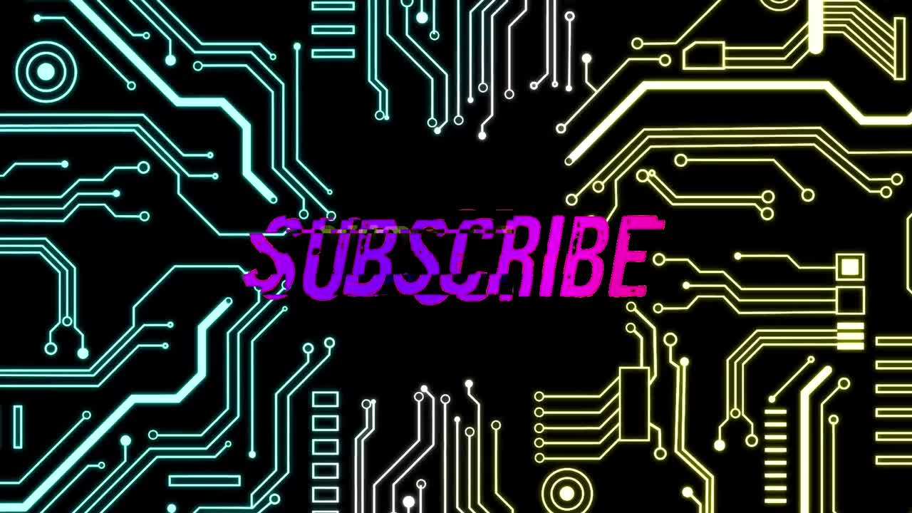 Animation of subscribe text over network of connections