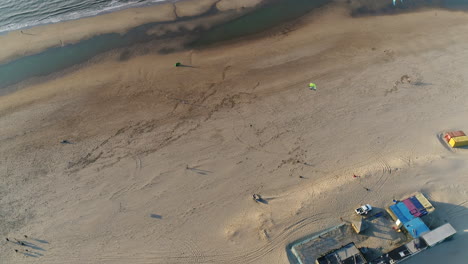 Leisure-Activity-At-The-Sandy-Landscape-In-Noordwijk,-South-Holland,-Netherlands