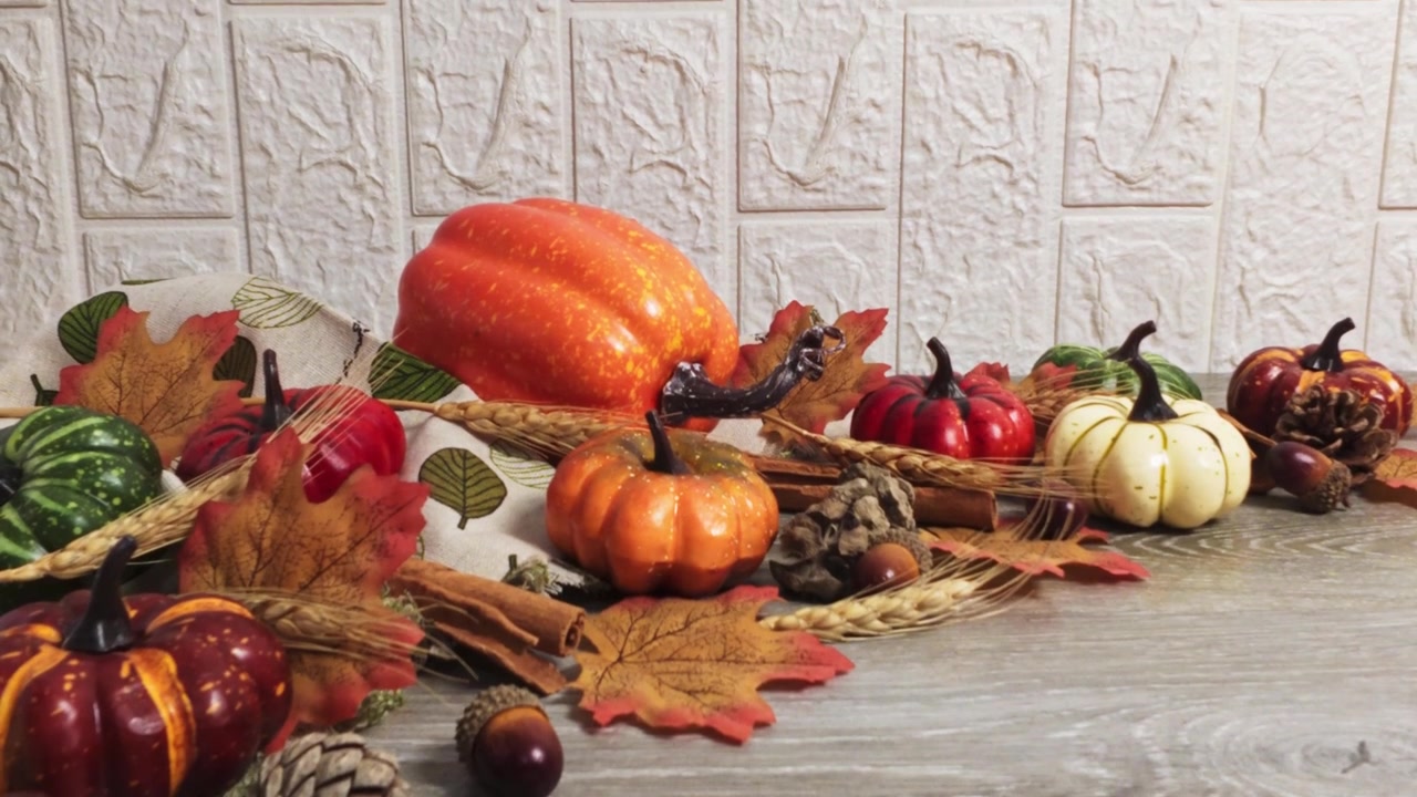 Thanksgiving holiday autumn decoration background