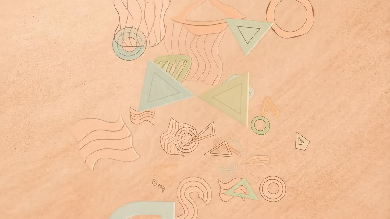 Abstract Geometric Shapes Background with Pastel Colors