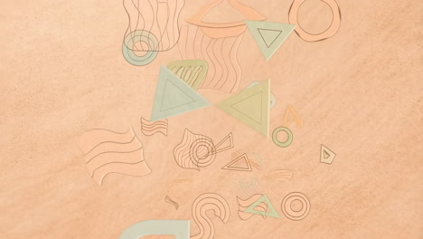 abstract geometric shapes background with pastel colors