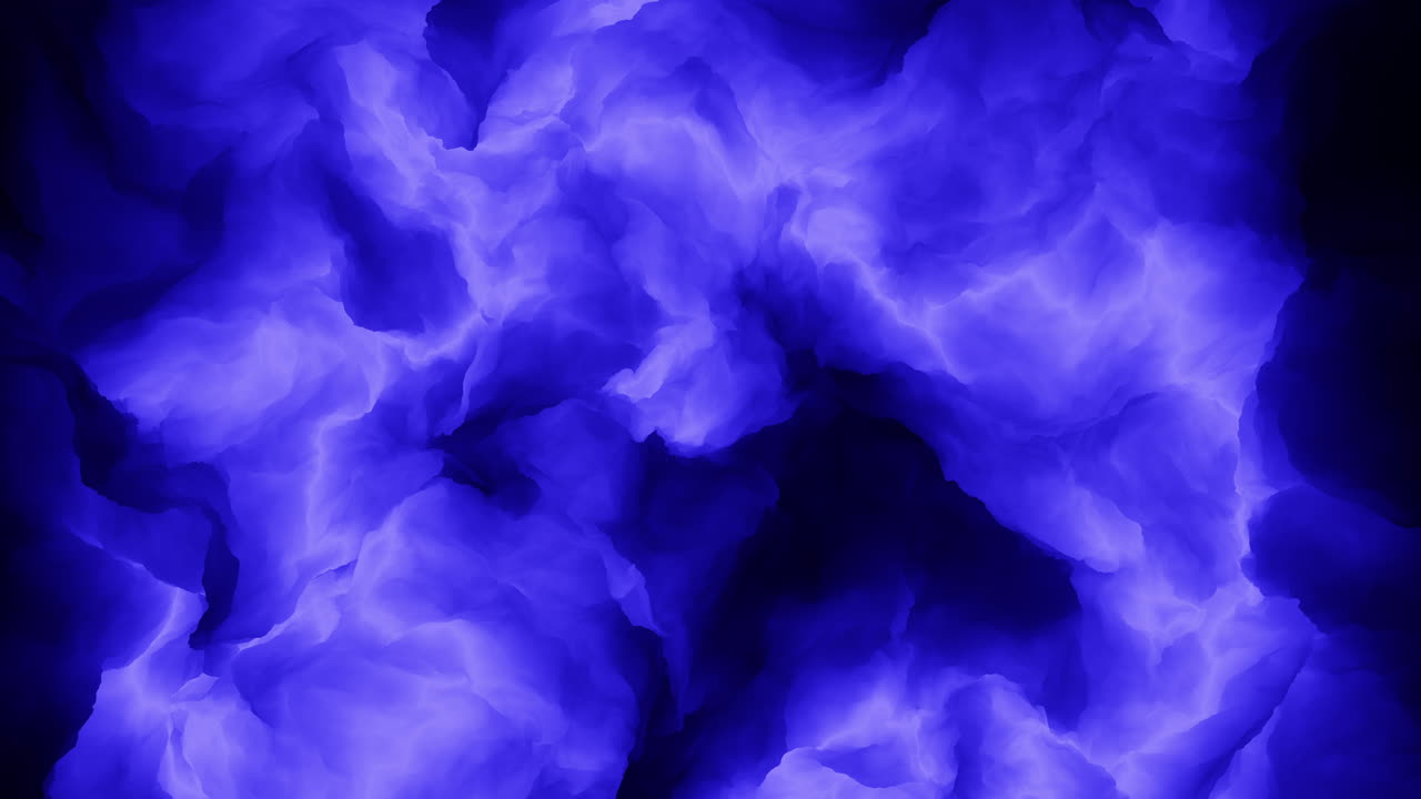 Tempesta blu elettrizzante con nuvola vorticante e fulmini radianti