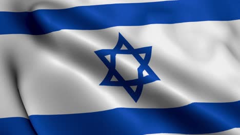 israel flag waving in the wind with high quality texture