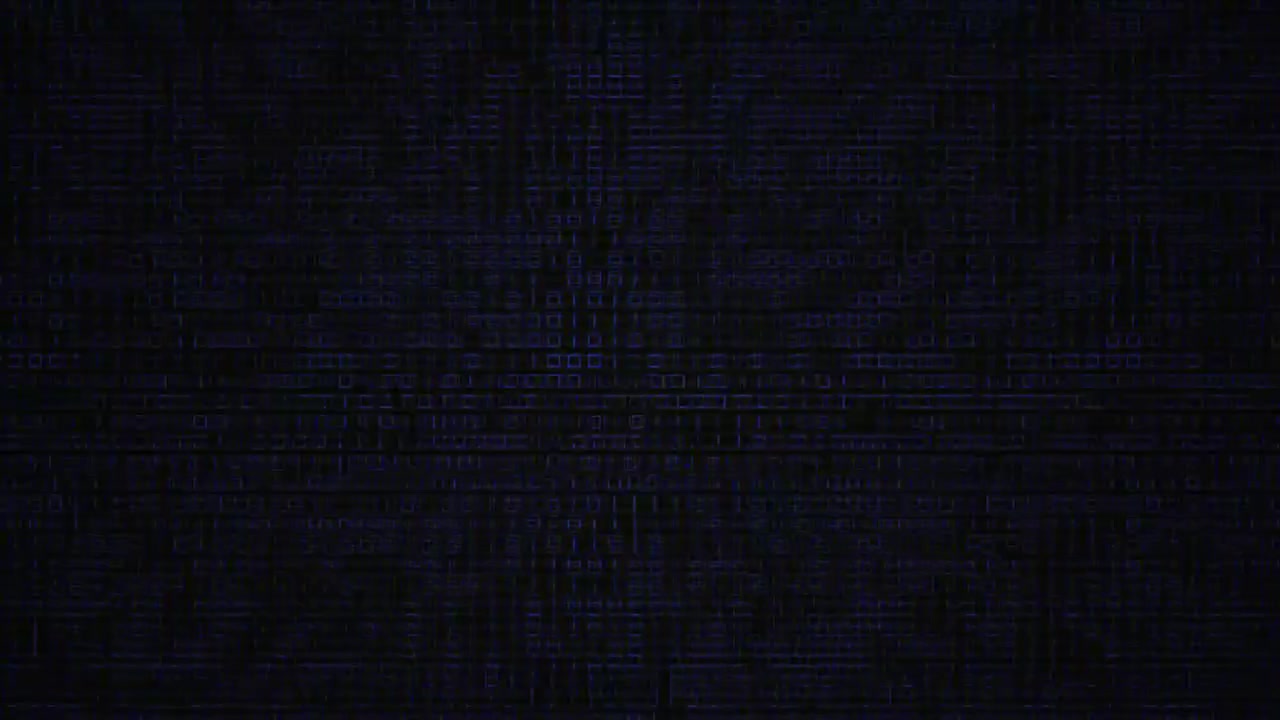 Abstract Digital Data Flowing in a Blue Matrix Grid