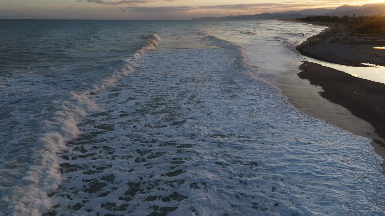 Ocean Waves Power Of Nature Crash On The Coast At Blue Hour
