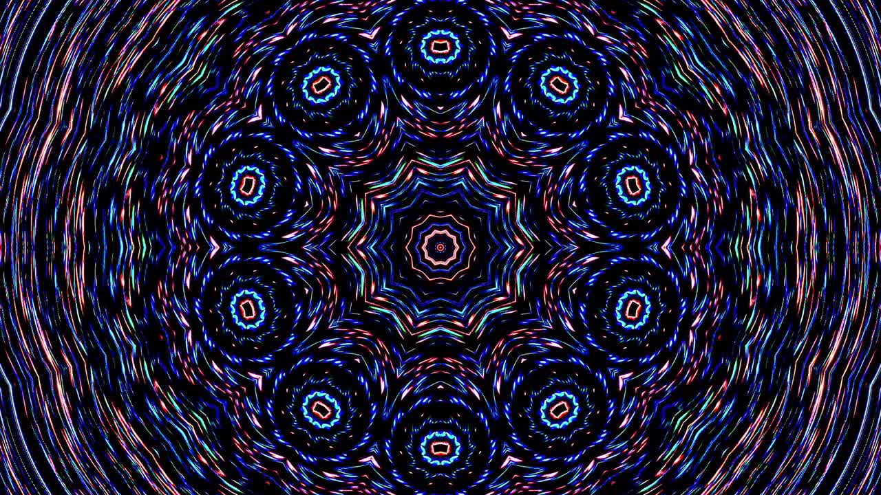 líneas coloridas ondas brillantes forma fondo caleidoscopio resumen