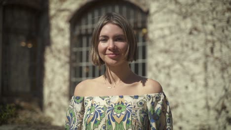 beauty of argentinian women smiling outdoors