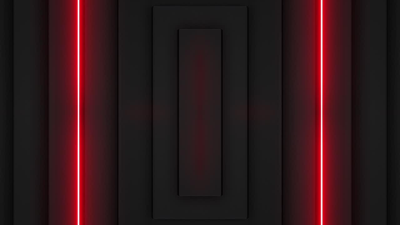 Red Neon Lights on Black Background