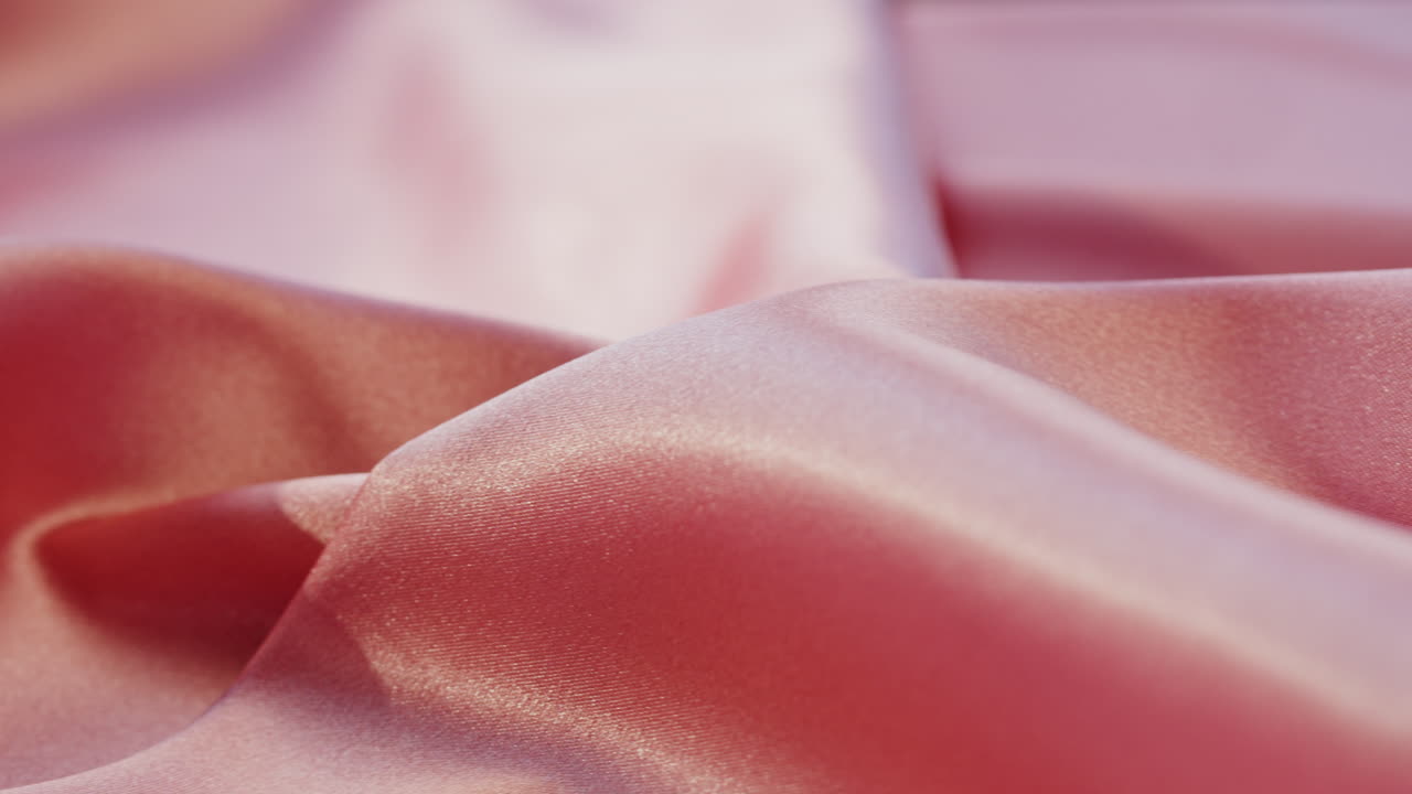 Close-up of Pink Satin Fabric