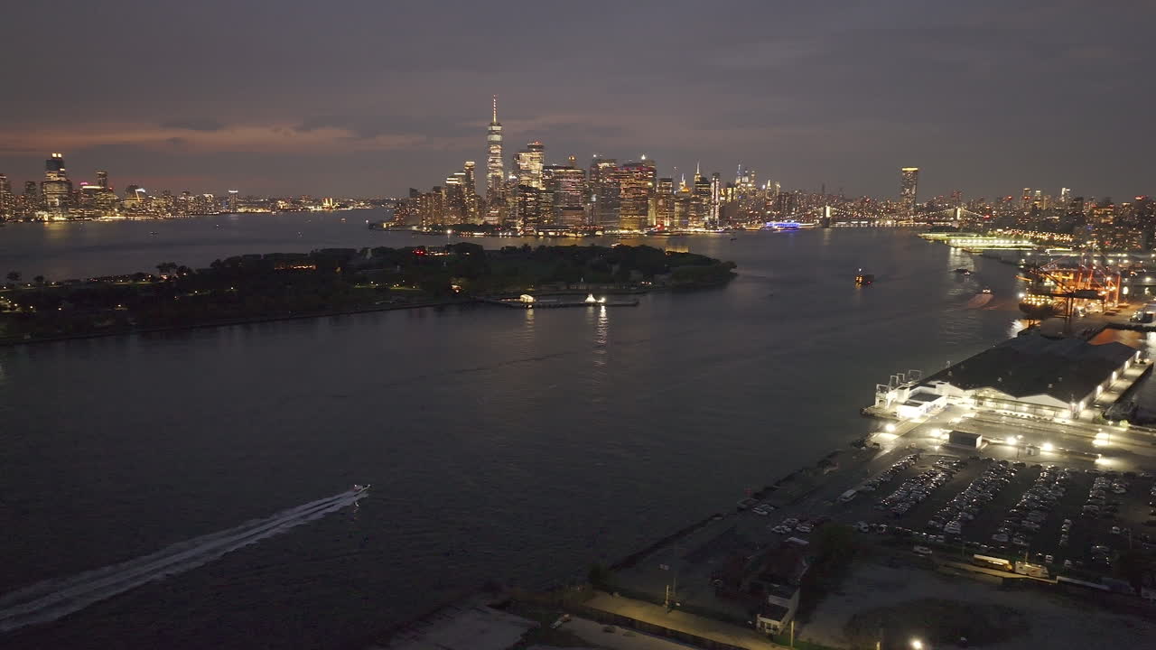 Shot in New York City with the World Trade Center in the background.