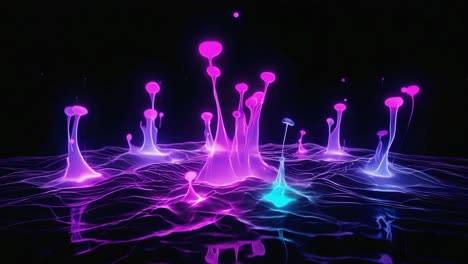 abstract glowing landscape