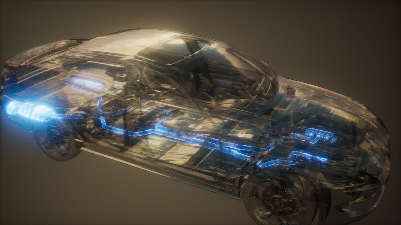 sistema de escape visible en el coche