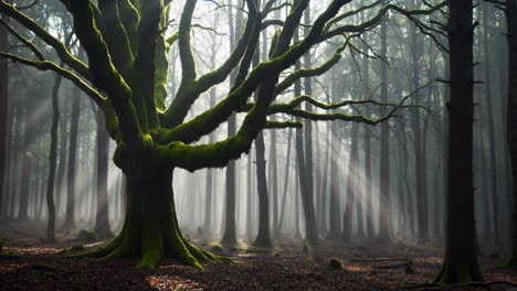 mystical forest sunlight