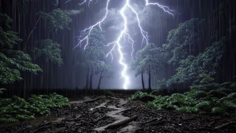 stormy night in the jungle