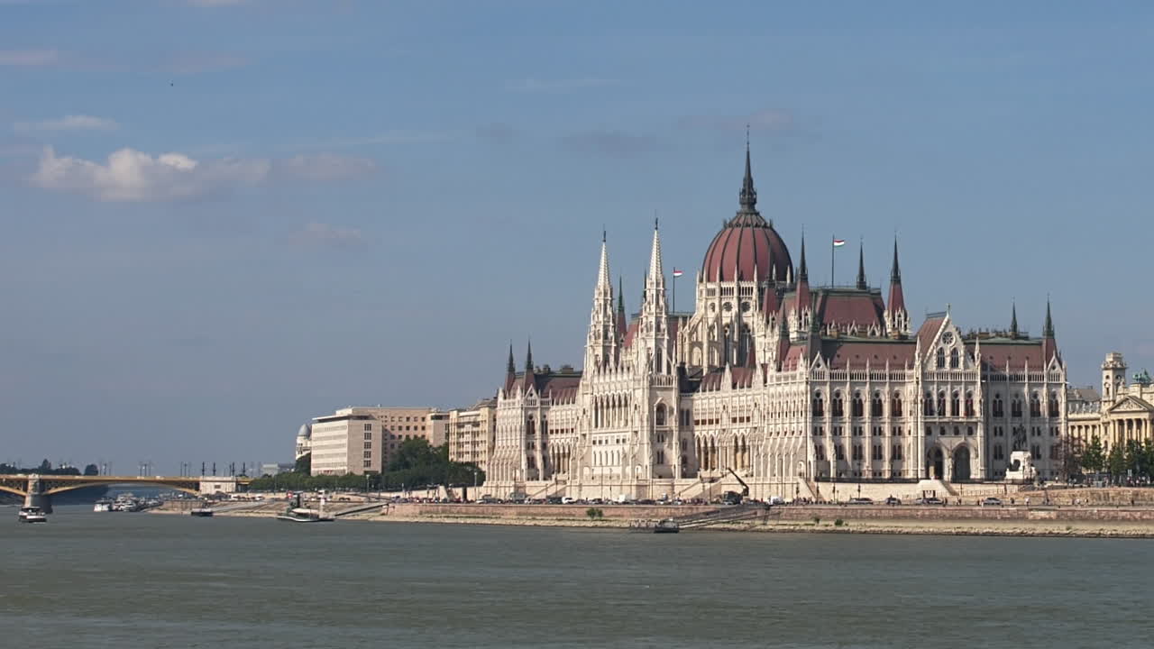Budapest in estate con una bella vista sulla città e sul fiume.