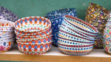 colorful stacked decorative bowls