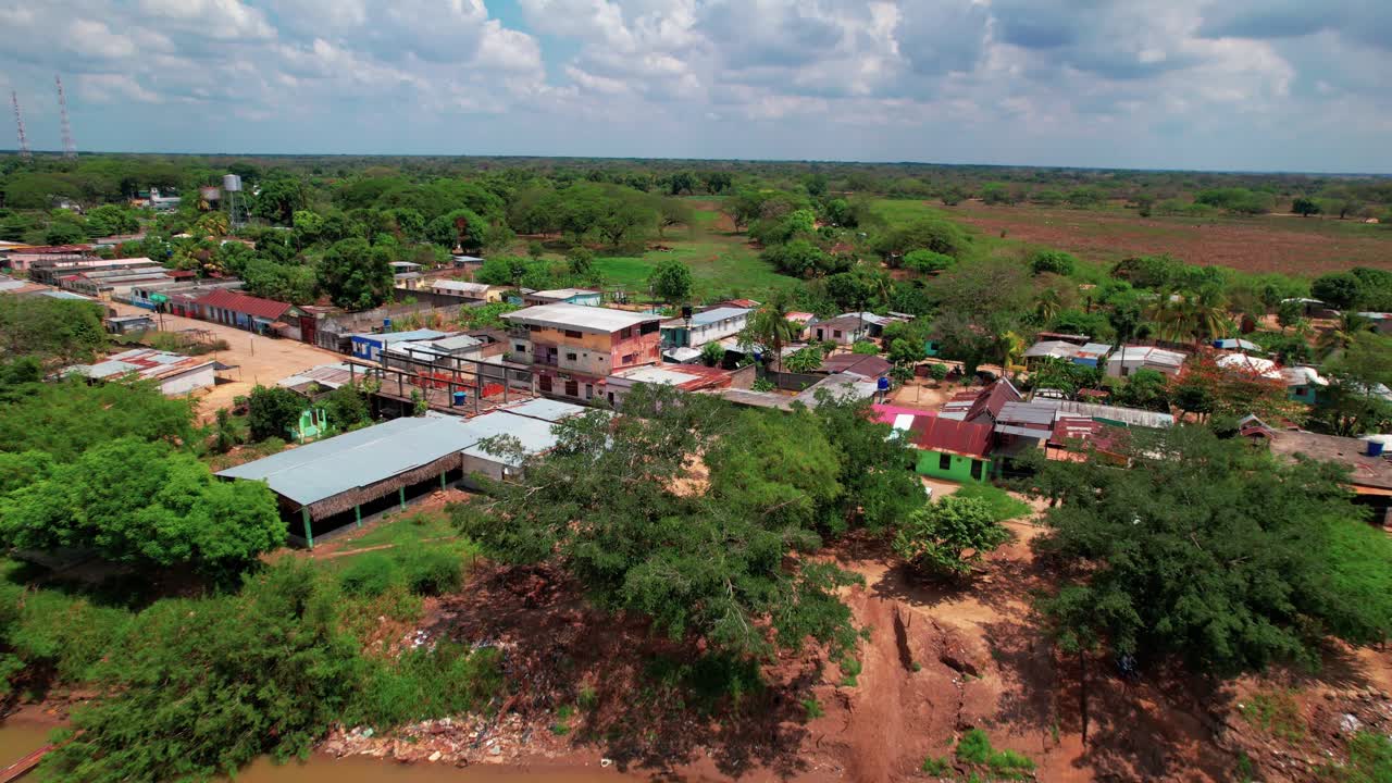 Aerial view of Apure River, El Samán de Apure, Venezuela landscape