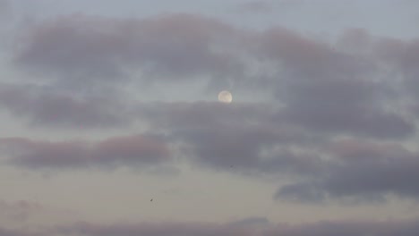 full moon timelapse behind fast moving clouds in 4k, shot in peru