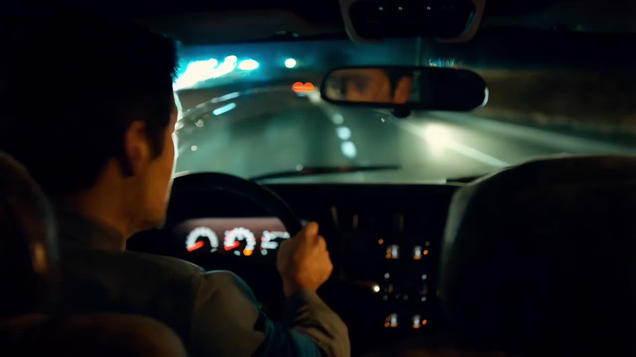 야간 운전 장면
