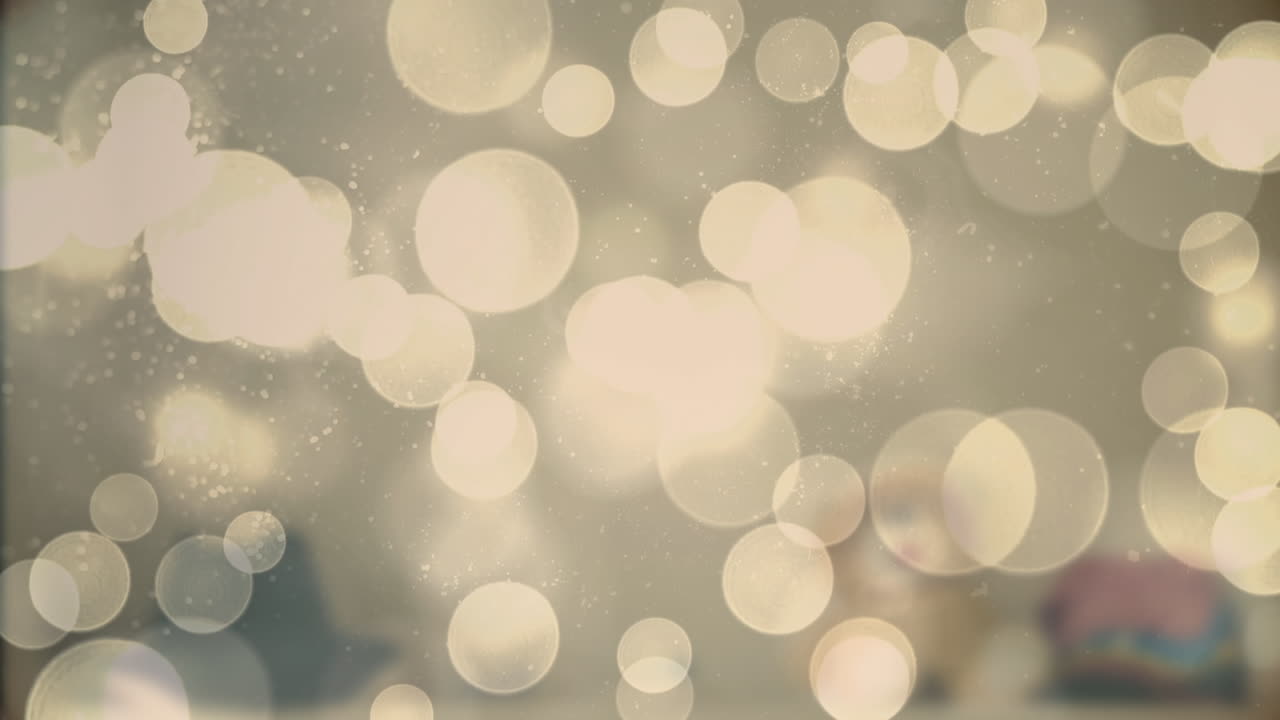 animación de puntos de luz en un fondo borroso