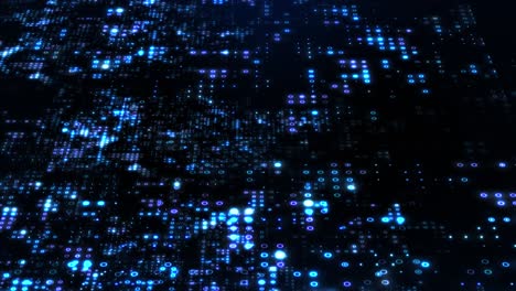 abstracto 3d movimiento datos digitales partícula ciberespacio o tecnología de fondo, animación bucle sin fisuras 4k