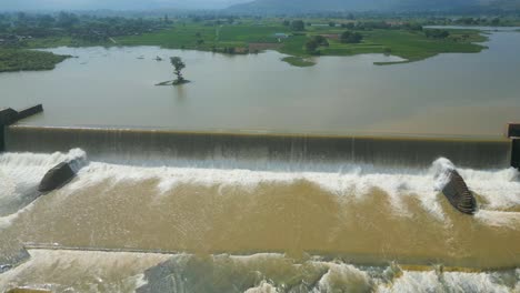 waterfall rajdari devdari and latif shah dam aerial view
